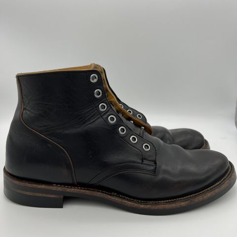 View photo of Viberg Service Boot in Shinki Black Oiled Horsebutt