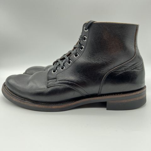 View photo of Viberg Service Boot in Shinki Black Oiled Horsebutt