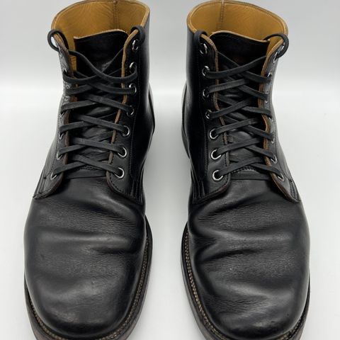 View photo of Viberg Service Boot in Shinki Black Oiled Horsebutt