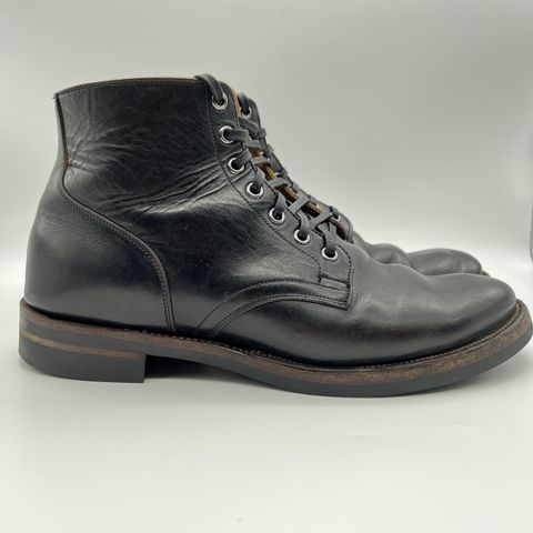 View photo of Viberg Service Boot in Shinki Black Oiled Horsebutt