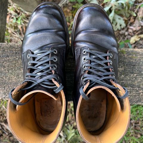 View photo of Viberg Service Boot in Shinki Black Oiled Horsebutt