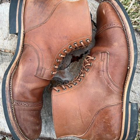 View photo of Viberg Service Boot in Horween Natural Essex Workshoe Butt