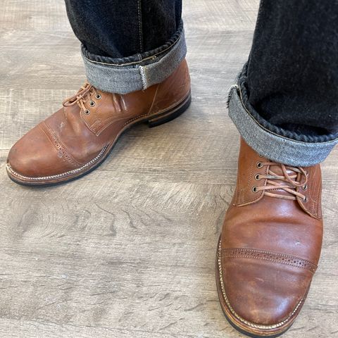 View photo of Viberg Service Boot in Horween Natural Essex Workshoe Butt