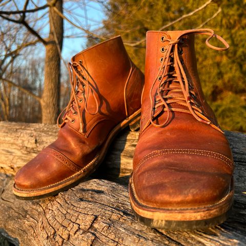 View photo of Viberg Service Boot in Horween Natural Essex Workshoe Butt