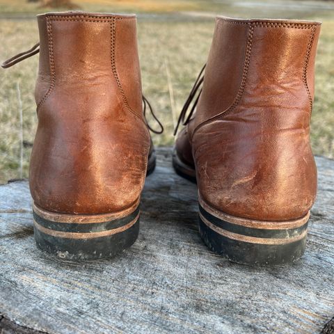 View photo of Viberg Service Boot in Horween Natural Essex Workshoe Butt