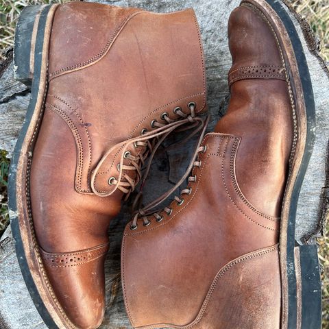 View photo of Viberg Service Boot in Horween Natural Essex Workshoe Butt