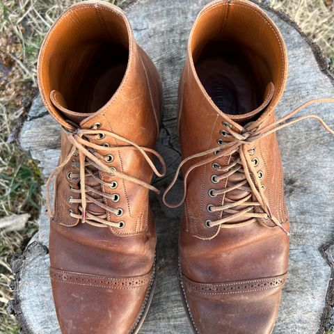 View photo of Viberg Service Boot in Horween Natural Essex Workshoe Butt