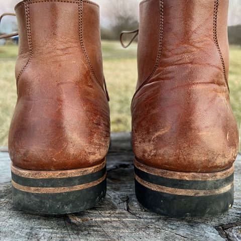 View photo of Viberg Service Boot in Horween Natural Essex Workshoe Butt