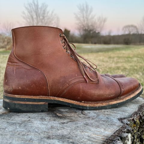 View photo of Viberg Service Boot in Horween Natural Essex Workshoe Butt