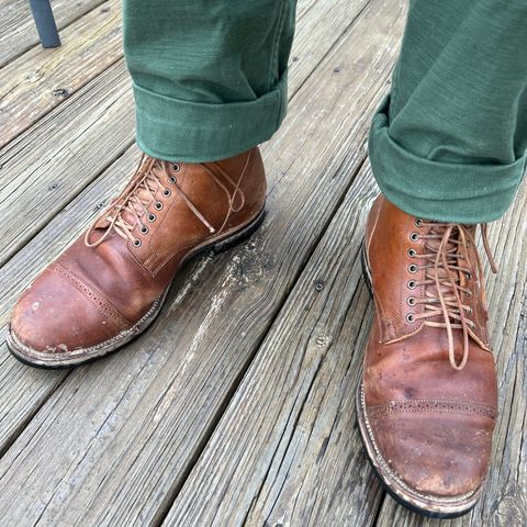 View photo of Viberg Service Boot in Horween Natural Essex Workshoe Butt