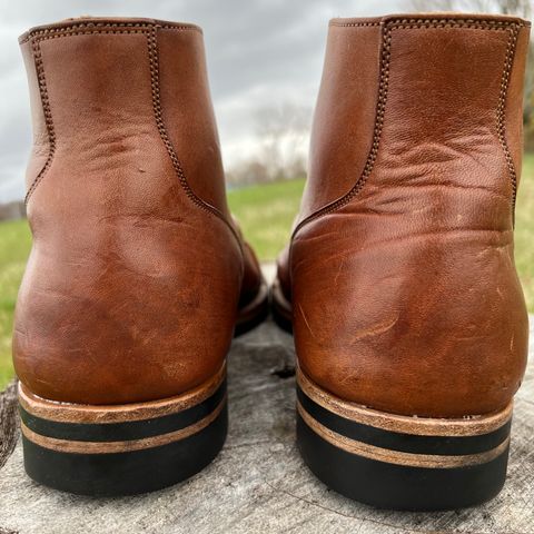 View photo of Viberg Service Boot in Horween Natural Essex Workshoe Butt