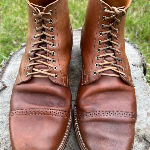 View photo of Viberg Service Boot in Horween Natural Essex Workshoe Butt