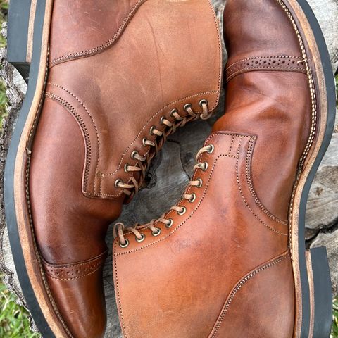 View photo of Viberg Service Boot in Horween Natural Essex Workshoe Butt