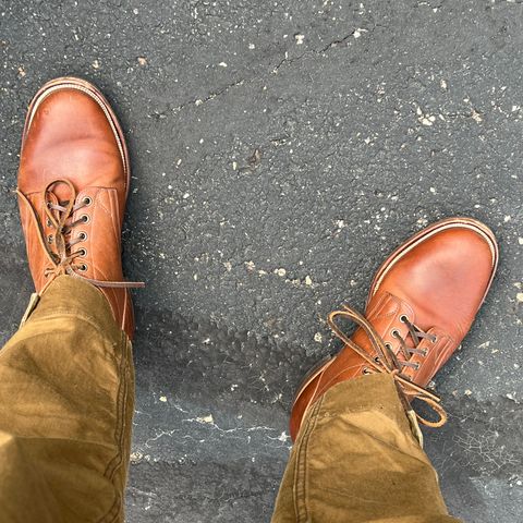 View photo of Viberg 145 Oxford in Horween Natural Essex Workshoe Butt