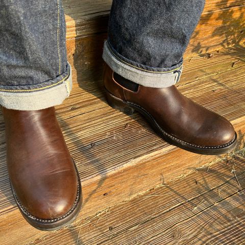 View photo of Addict Boots AB-03 Chelsea Boots in Brown Horsehide