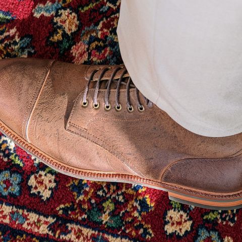 View photo of Meermin Derby Boot in C.F. Stead Snuff Waxed Kudu