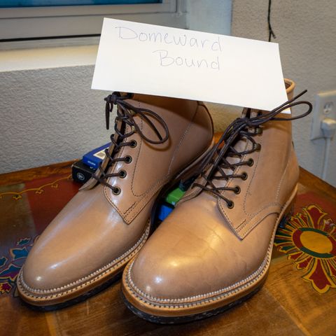 Midas Spalla Derby Boot in Shinki Natural Oiled Horsebutt