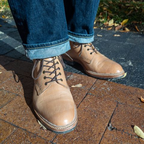 Midas Spalla Derby Boot in Shinki Natural Oiled Horsebutt