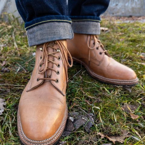 View photo of Midas Spalla Derby Boot in Shinki Natural Oiled Horsebutt