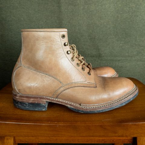 View photo of Midas Spalla Derby Boot in Shinki Natural Oiled Horsebutt