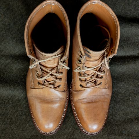 View photo of Midas Spalla Derby Boot in Shinki Natural Oiled Horsebutt