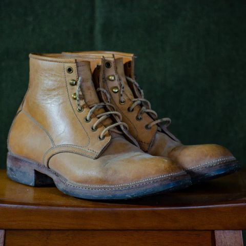 View photo of Midas Spalla Derby Boot in Shinki Natural Oiled Horsebutt