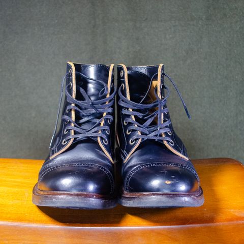 View photo of Luosjiet Captoe Service Boot in Teacore OTA Cowhide