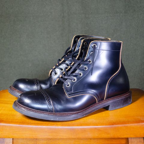 View photo of Luosjiet Captoe Service Boot in Teacore OTA Cowhide