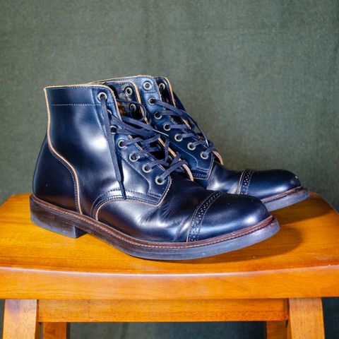 View photo of Luosjiet Captoe Service Boot in Teacore OTA Cowhide