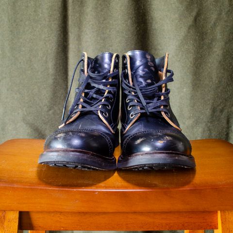 View photo of Luosjiet Captoe Service Boot in Teacore OTA Cowhide