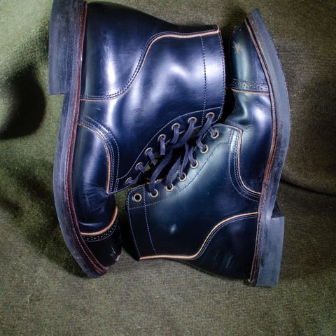 View photo of Luosjiet Captoe Service Boot in Teacore OTA Cowhide