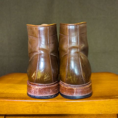 Meermin Derby Boot in Shinki Olive Shell Cordovan