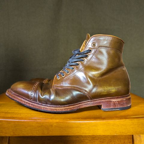 Meermin Derby Boot in Shinki Olive Shell Cordovan