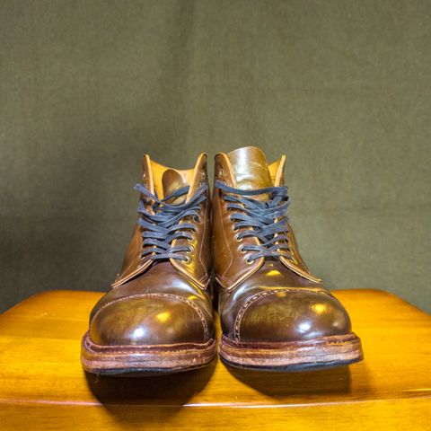 Meermin Derby Boot in Shinki Olive Shell Cordovan