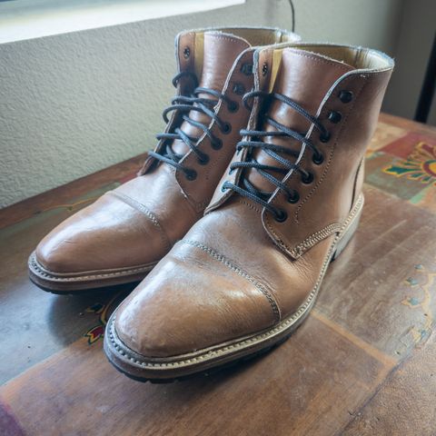 View photo of John Doe Shoes 420 in Horween Russet Horsehide Strips