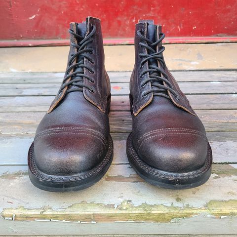 View photo of Truman Service Boot in Horween Black Waxed Flesh