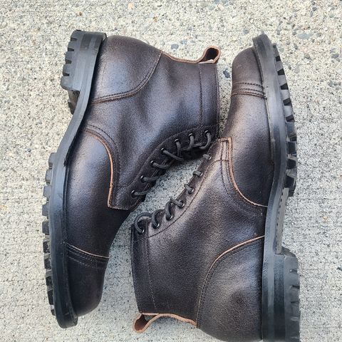 View photo of Truman Service Boot in Horween Black Waxed Flesh