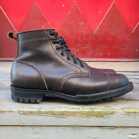 View photo of Truman Service Boot in Horween Black Waxed Flesh