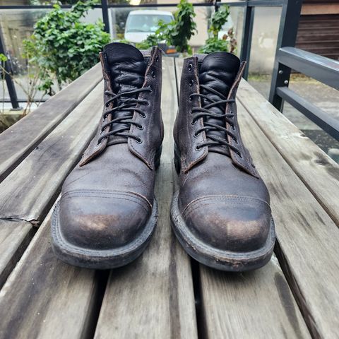 View photo of Truman Service Boot in Horween Black Waxed Flesh