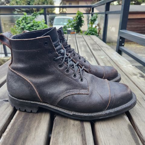 View photo of Truman Service Boot in Horween Black Waxed Flesh