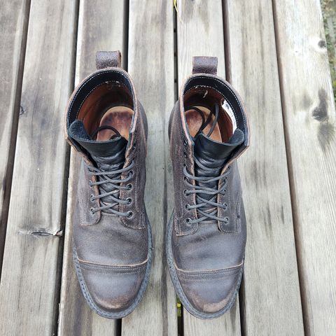 View photo of Truman Service Boot in Horween Black Waxed Flesh