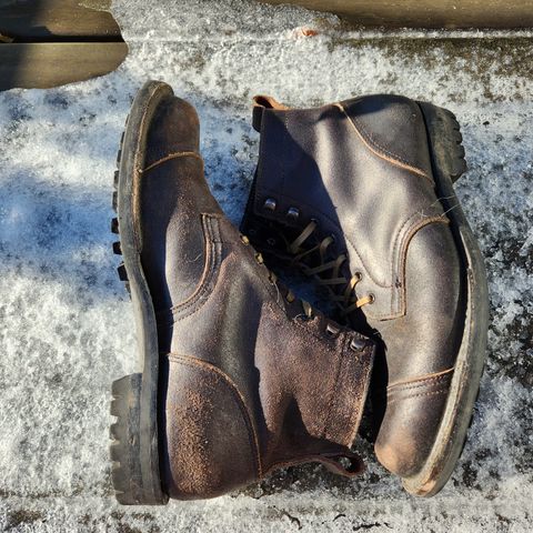 View photo of Truman Service Boot in Horween Black Waxed Flesh