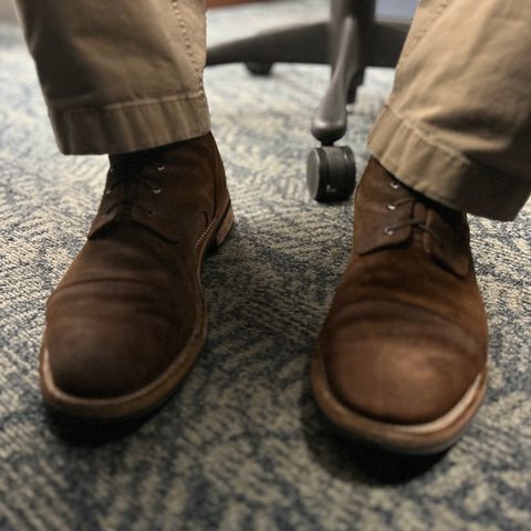 TAFT Stitchdown Legacy Boot in C.F. Stead Rust Waxy Commander Suede