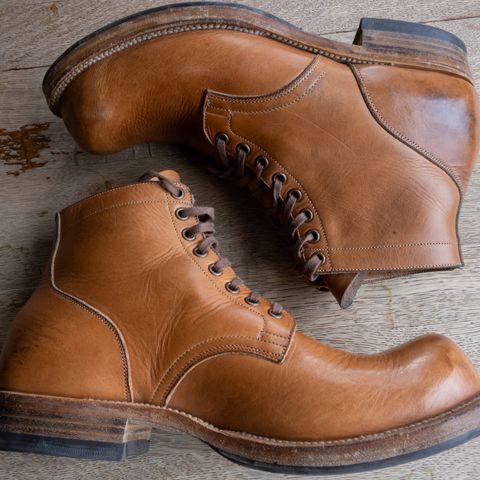 Viberg Service Boot in Horween Raw Natural Wolly Chromexcel
