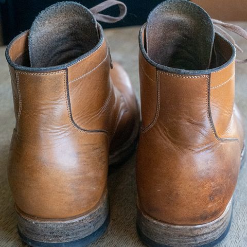 View photo of Viberg Service Boot in Horween Raw Natural Wolly Chromexcel