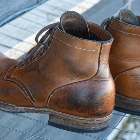 Viberg Service Boot in Horween Raw Natural Wolly Chromexcel