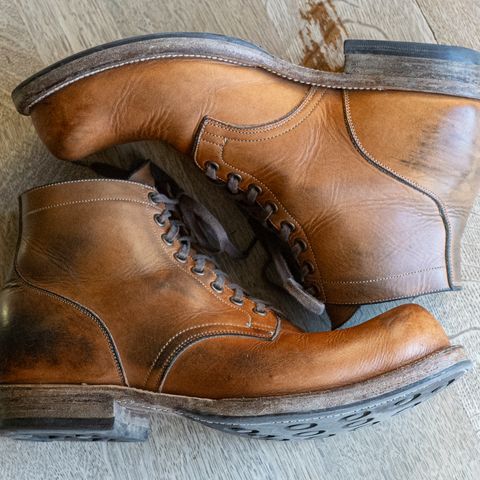 Viberg Service Boot in Horween Raw Natural Wolly Chromexcel