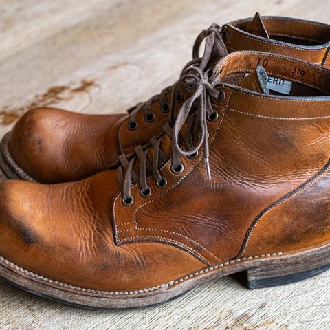 Viberg Service Boot in Horween Raw Natural Wolly Chromexcel