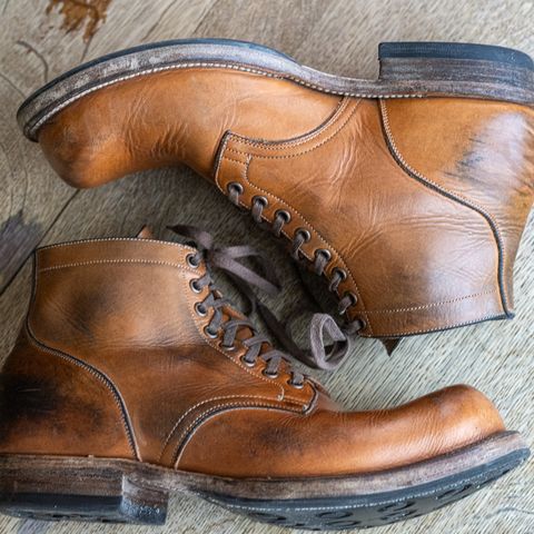 Viberg Service Boot in Horween Raw Natural Wolly Chromexcel