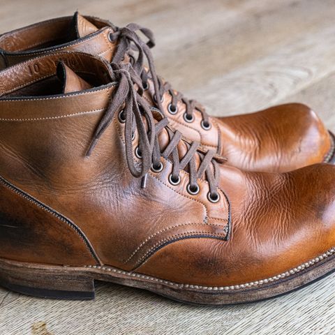 Viberg Service Boot in Horween Raw Natural Wolly Chromexcel